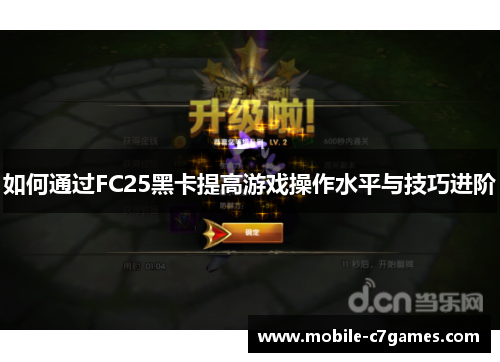 如何通过FC25黑卡提高游戏操作水平与技巧进阶