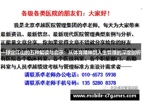 一球定江山的五种解读与启示：从体育精神到人生哲理的深度剖析